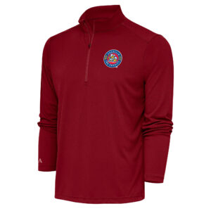 Men's Antigua  Cardinal Amarillo Sod Poodles Tribute Quarter-Zip Pullover Top