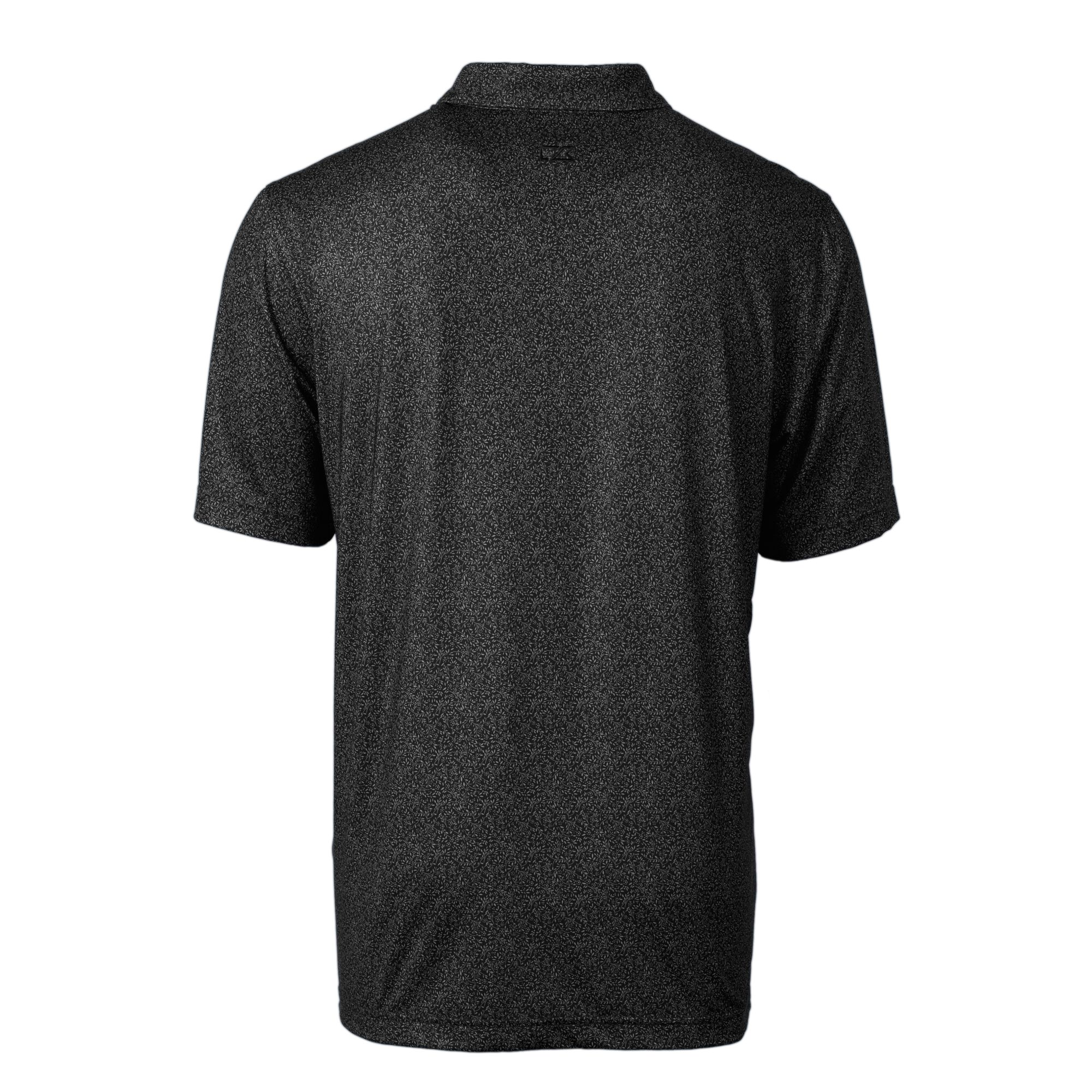 Men's Cutter & Buck Black Florida State Seminoles Alumni Logo Pike Micro Floral Print Stretch Polo - Image 4
