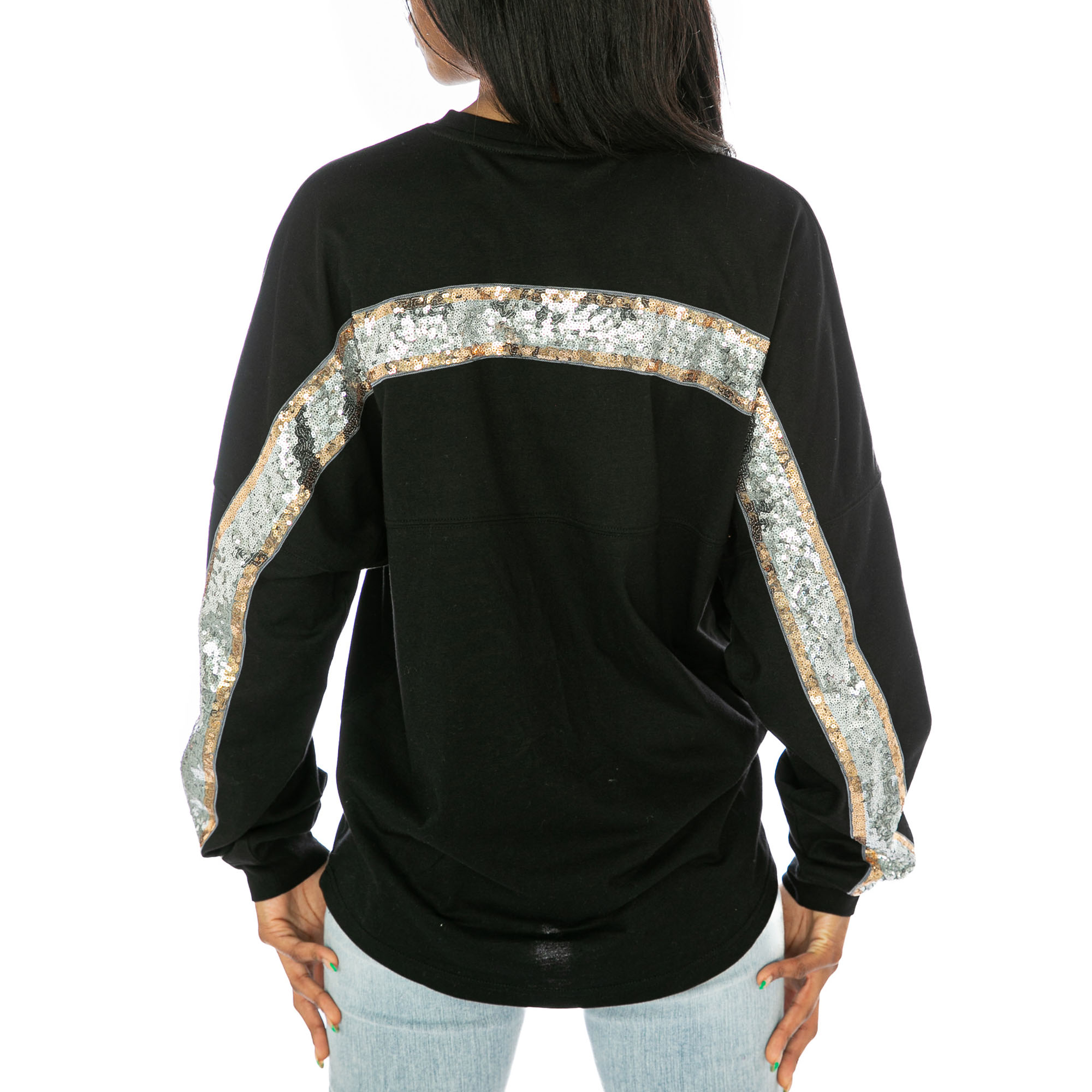 Women's Gameday Couture Black Grambling Tigers Guess Who's Back Long Sleeve T-Shirt - Image 3