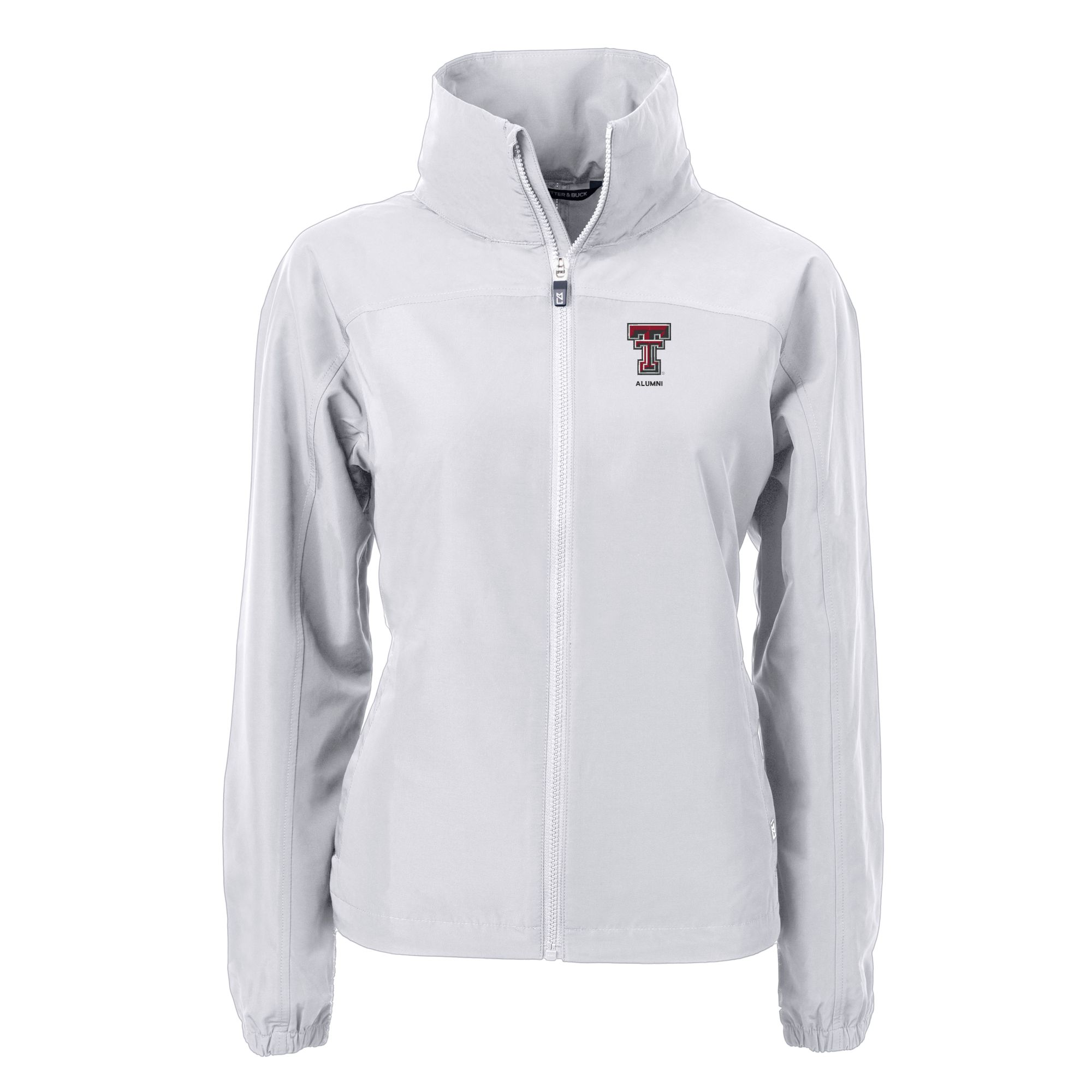 Women's Cutter & Buck Gray Texas Tech Red Raiders Alumni Charter Eco Recycled Full-Zip Jacket - Image 3