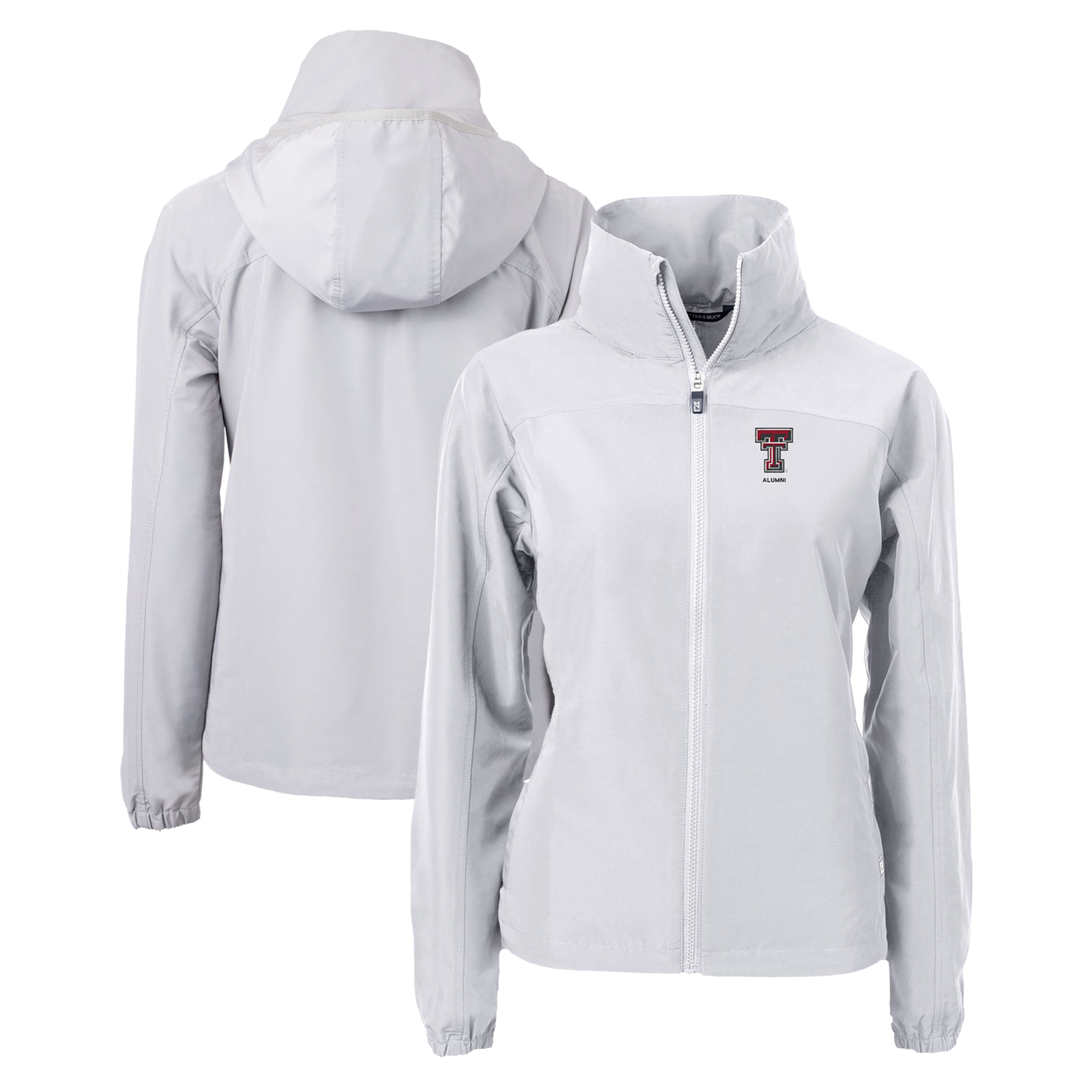 Women's Cutter & Buck Gray Texas Tech Red Raiders Alumni Charter Eco Recycled Full-Zip Jacket