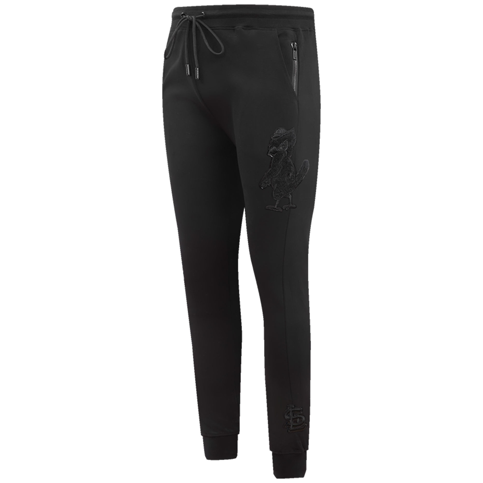 Men's Pro Standard Black St. Louis Cardinals Triple Black Double Knit Jogger Pants - Image 3