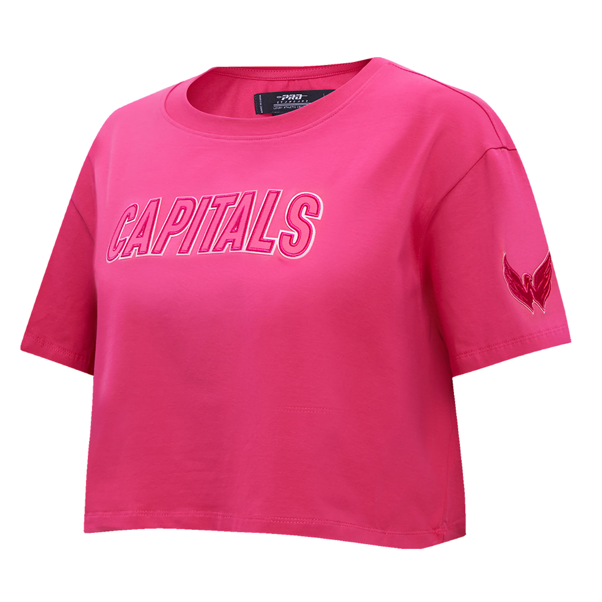 Women's Pro Standard Washington Capitals Triple Pink Cropped Boxy T-Shirt - Image 10