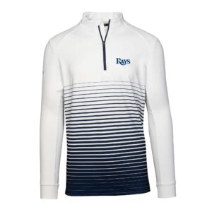 Men's Levelwear  Navy/White Tampa Bay Rays Beam Insignia 2.0 Quarter-Zip Pullover Top