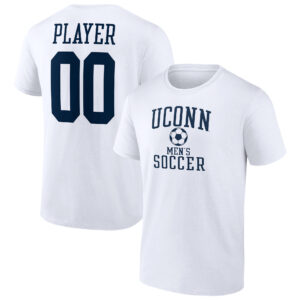 Men's  White UConn Huskies Men's Soccer Pick-A-Player NIL Gameday Tradition T-Shirt
