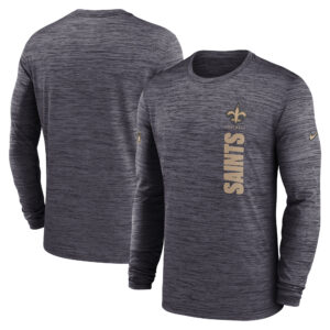 Men's Nike Black New Orleans Saints 2024 Sideline Velocity Performance Long Sleeve T-Shirt