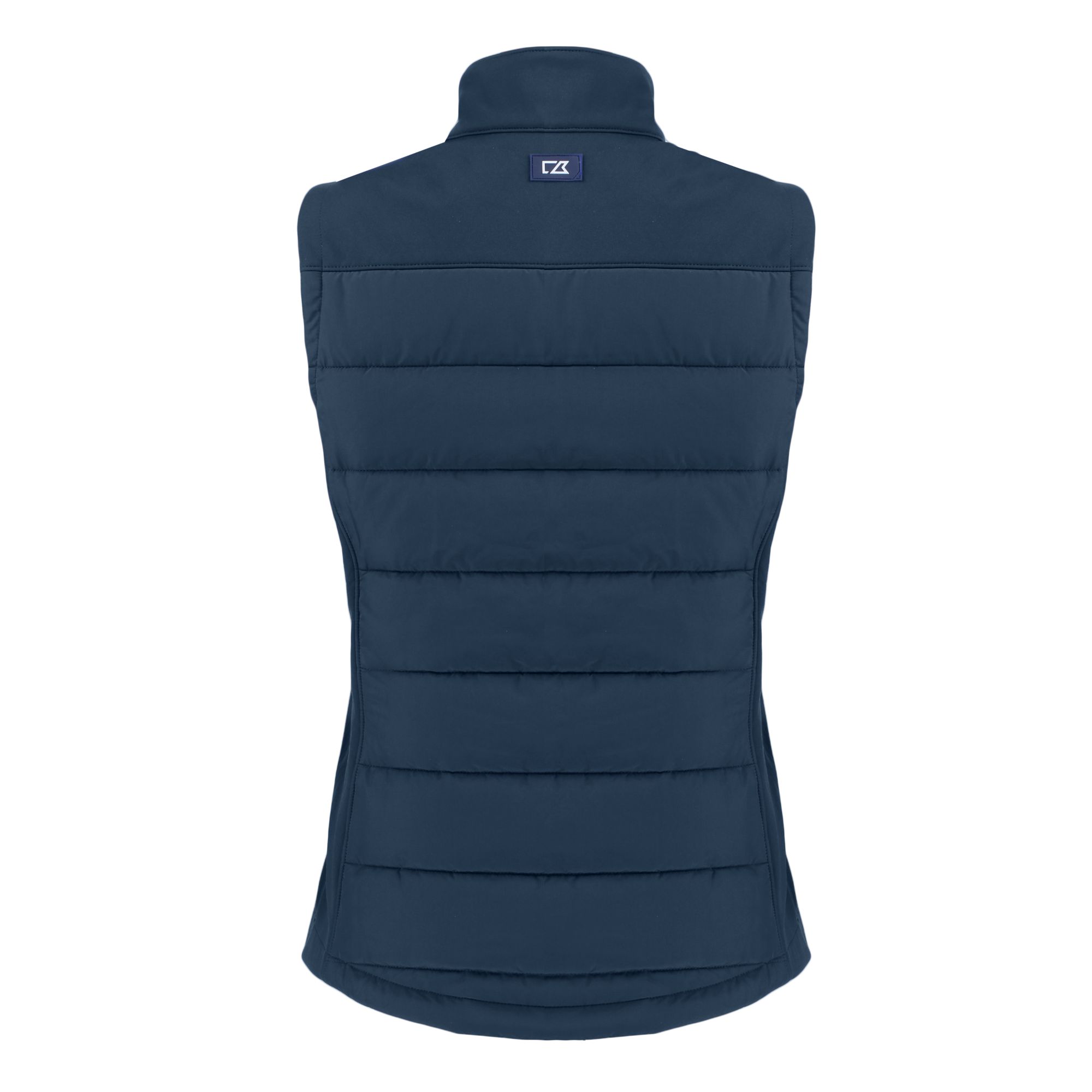 Women's Cutter & Buck Navy New York Mets Evoke Hybrid Eco Softshell Recycled Full-Zip Vest - Image 4