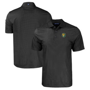 Men's Cutter & Buck Black Southeastern Louisiana Lions Pike Eco Tonal Geo Print Stretch Recycled Polo