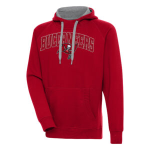 Men's Antigua  Red Tampa Bay Buccaneers Victory Pullover Hoodie