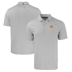 Men's Cutter & Buck  Gray/White Bethune-Cookman Wildcats Big & Tall Forge Eco Double Stripe Stretch Recycled Polo