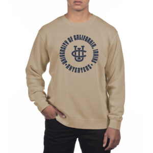 Men's Uscape Apparel Cream UC Irvine Anteaters Pigment Dyed Fleece Crew Neck Sweatshirt