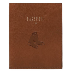 Fossil Brown Boston Red Sox Travel RFID Passport Case