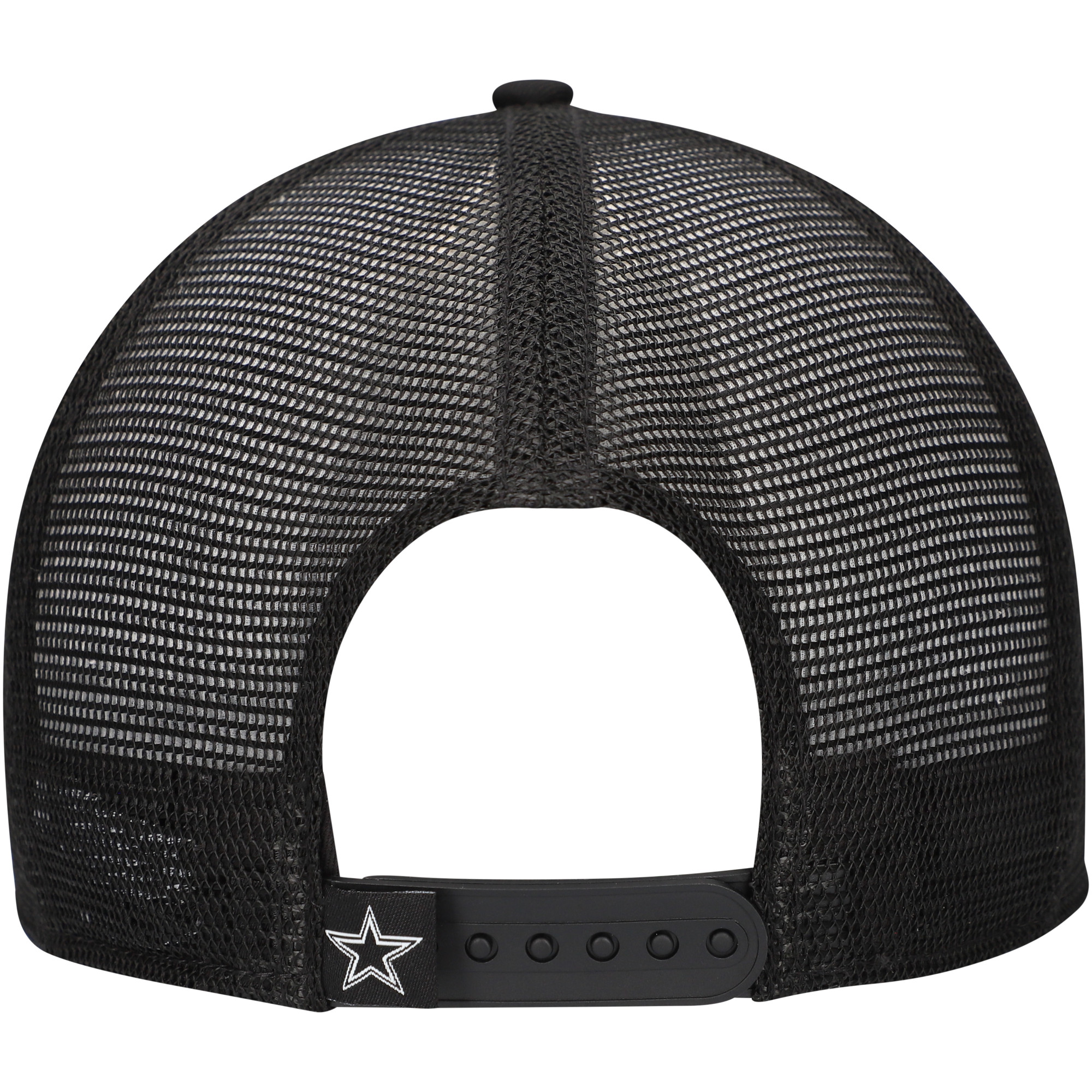 Men's New Era Black Dallas Cowboys Check Mate 9FIFTY Trucker Snapback Hat - Image 9