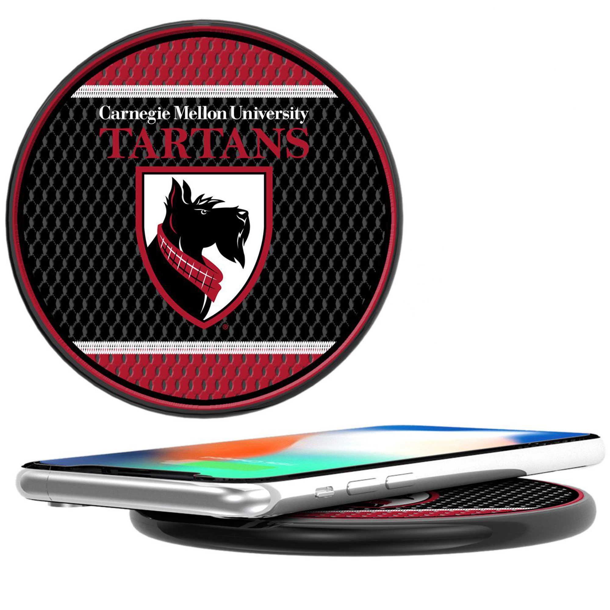 Keyscaper Black Carnegie Mellon Tartans Wireless Charger