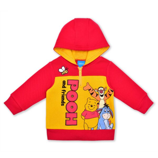 Infant Red Winnie the Pooh Quarter-Zip Hoodie
