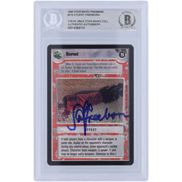 Stuart Freeborn Star Wars Autographed 1995 CCG #210 BAS Authenticated Card