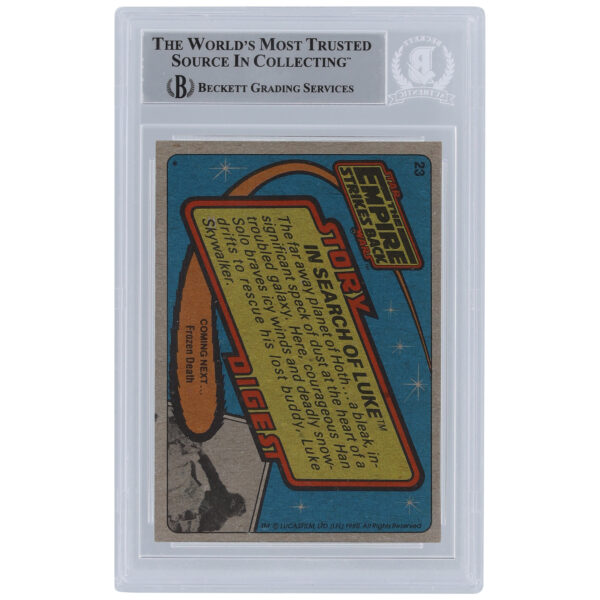 Greg Dupre Star Wars Autographed 1980 Topps The Empire Strikes Back #23 BGS Authenticated Card with "2nd Asst. Camera" Inscription - Image 6
