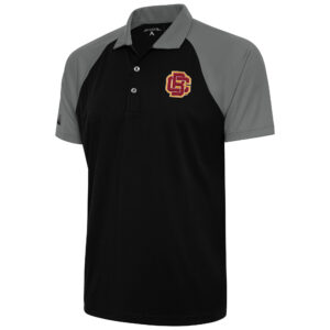 Men's Antigua  Black/Steel Bethune-Cookman Wildcats Nova Polo