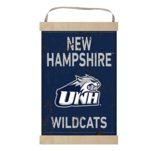 New Hampshire Wildcats Reversible Faux Rust Banner Sign