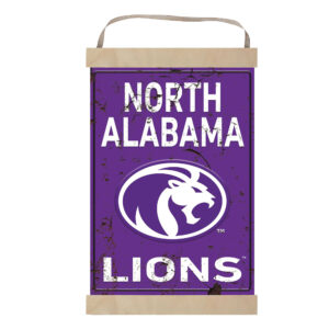 North Alabama Lions Reversible Faux Rust Banner Sign