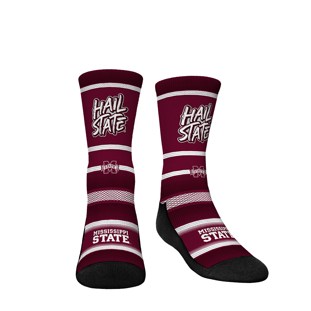 Youth Rock Em Socks Mississippi State Bulldogs Fan Favorite Three-Pack Crew Sock Set - Image 9