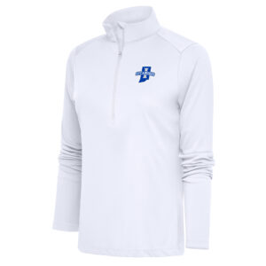 Women's Antigua  White Indiana State Sycamores  Tribute Half-Zip Top
