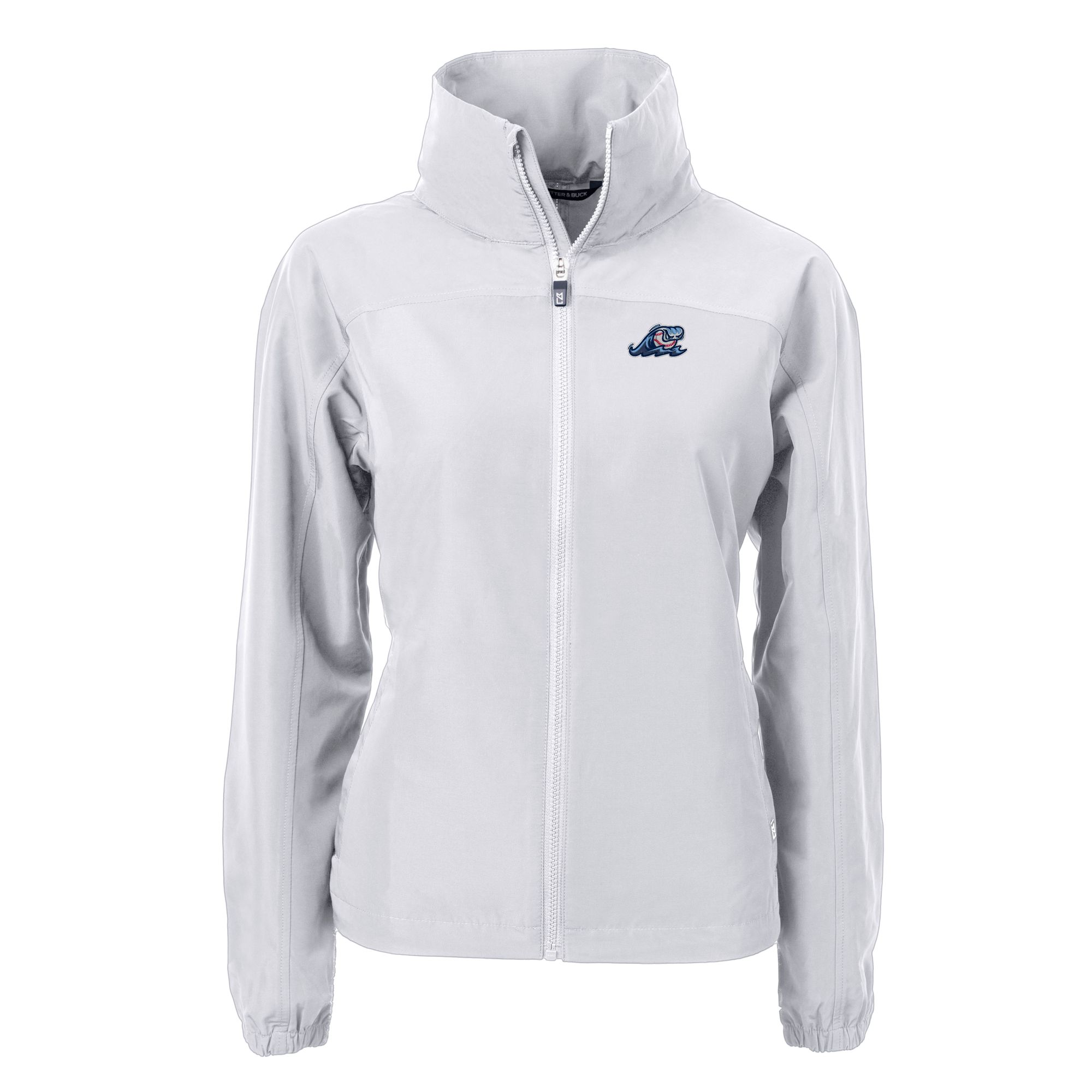 Women's Cutter & Buck Gray West Michigan Whitecaps Charter Eco Recycled Full-Zip Jacket - Image 6