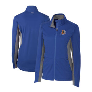 Women's  Cutter & Buck  Blue Durham Bulls Navigate Softshell Full-Zip Jacket