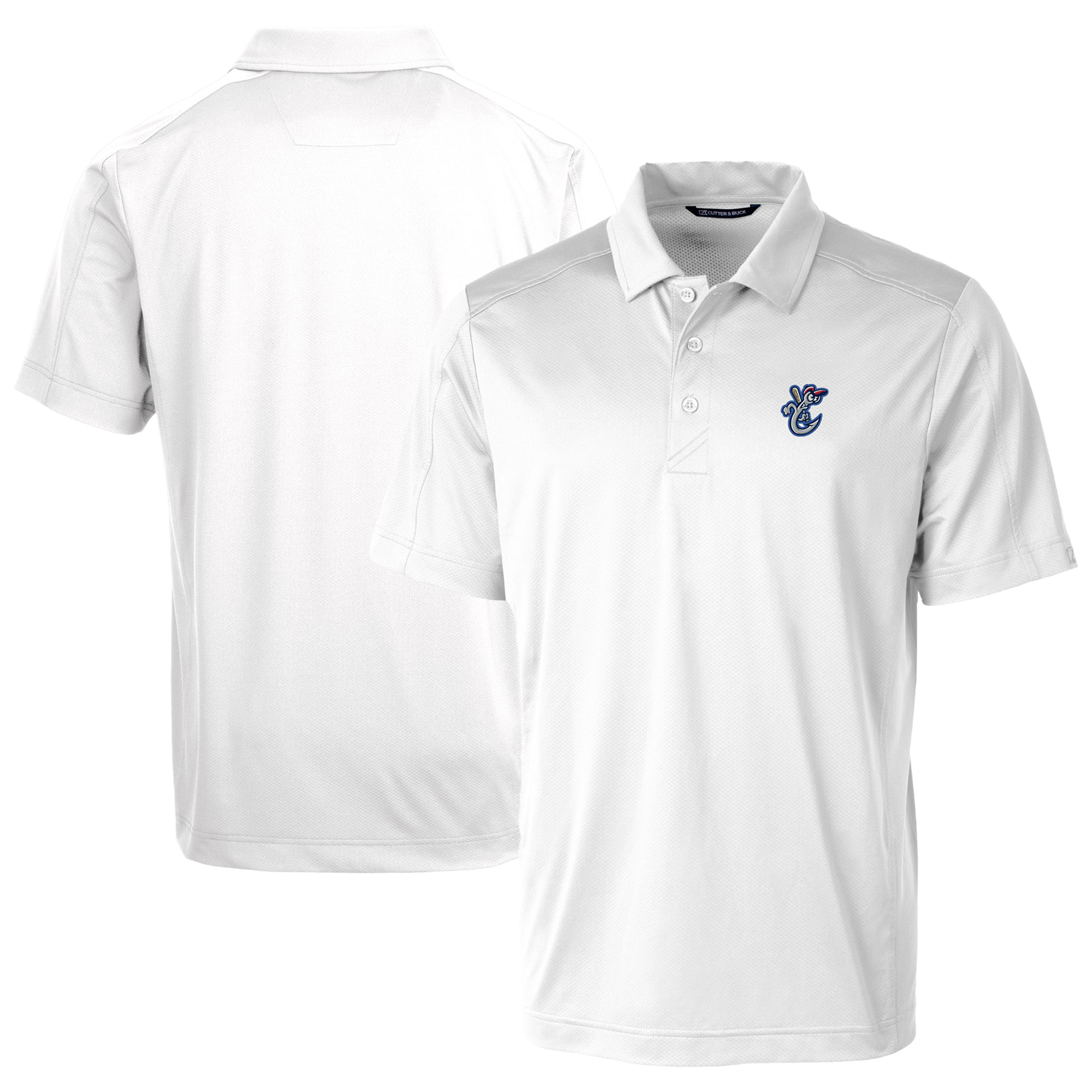 Men's Cutter & Buck White Corpus Christi Hooks Prospect Textured Stretch Polo