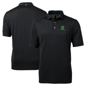 Men's Cutter & Buck Black Dayton Dragons Big & Tall Virtue Eco Pique Tile Print Recycled Polo