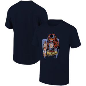 Men's Ripple Junction Navy The Ultimate Warrior Illustrated Collage Graphic T-Shirt