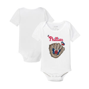 Infant Tiny Turnip White Philadelphia Phillies Butterfly Glove Bodysuit