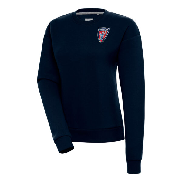 Women's Antigua Navy Indy Eleven Victory Crewneck Pullover Sweatshirt