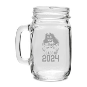 ECU Pirates Class of 2024 16oz. Drinking Jar