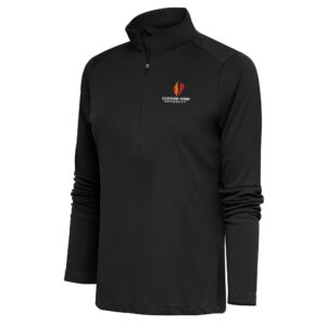 Women's Antigua Charcoal Gardner-Webb Bulldogs Tribute Half-Zip Pullover Top