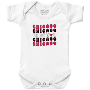 Newborn & Infant Chad & Jake  White Chicago Bulls Groovy Bodysuit