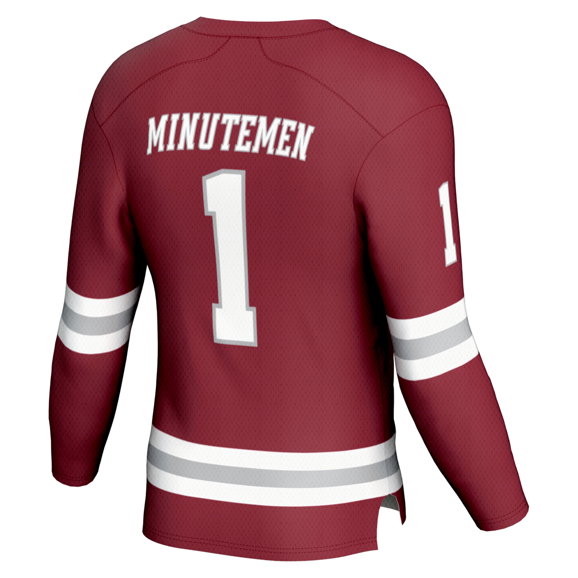Youth GameDay Greats #1 Maroon UMass Minutemen Hockey Fashion Jersey - Image 7