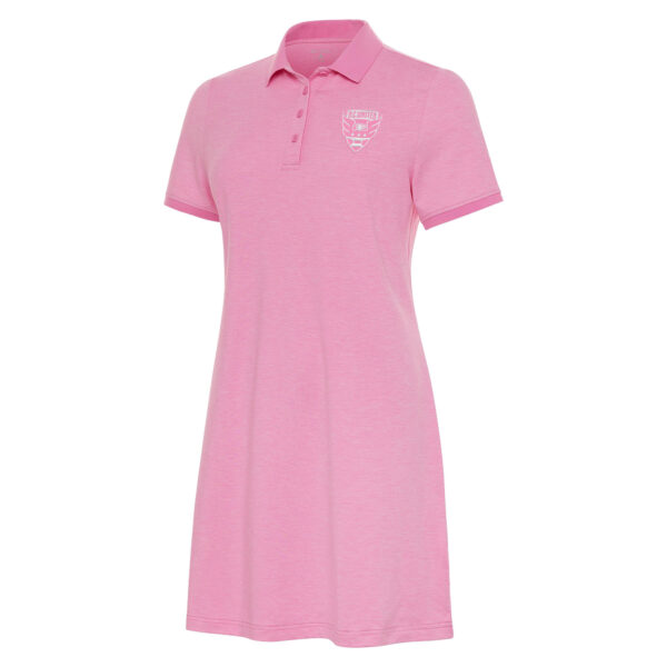 Women's Antigua Pink D.C. United White Logo Play Through Polo Dress