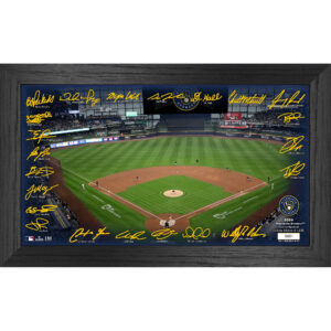 Highland Mint Milwaukee Brewers Framed 12" x 20" 2024 Signature Field Photograph - Facsimile Signatures - Limited Edition of 5,000