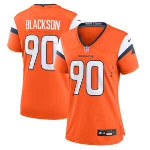 Women's Nike Angelo Blackson  Orange Denver Broncos Game Jersey