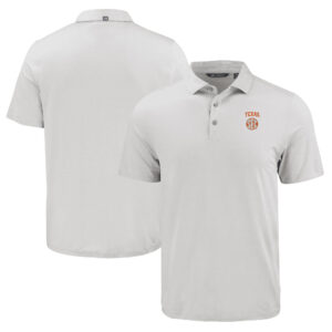 Men's Cutter & Buck Gray Texas Longhorns SEC Coastline Epic Comfort Eco Recycled Polo