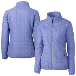 Women's Cutter & Buck Purple Colorado Rockies Rainier PrimaLoft Eco Insulated Full-Zip Puffer Jacket