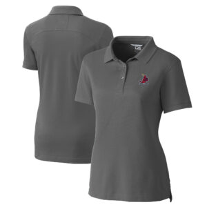 Women's Cutter & Buck Gray St. Louis Cardinals Cooperstown Collection DryTec Advantage Tri-Blend Pique Polo