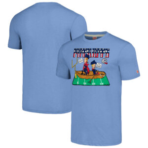 Unisex NFL x Homage x Beavis and Butt-Head Light Blue New England Patriots Tri-Blend T-Shirt