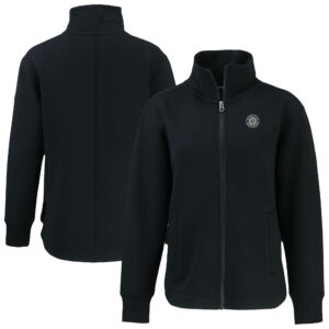 Women's Cutter & Buck Black Seattle Mariners Roam Eco Recycled Full-Zip Jacket