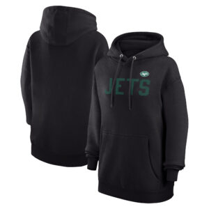 Women's G-III 4Her by Carl Banks Black New York Jets Dot Print Tri-Blend Fleece Pullover Hoodie