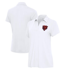 Women's Antigua  White Chicago Bears Era V-Neck Polo