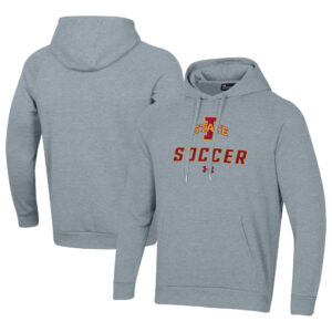 Men's Under Armour Gray Iowa State Cyclones Rival Fleece Pullover Hoodie