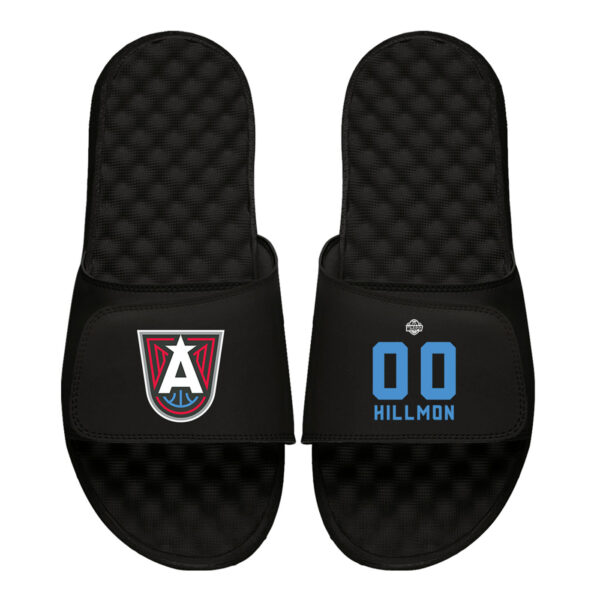 Youth ISlide Naz Hillmon Black Atlanta Dream Logo Split Slide Sandals