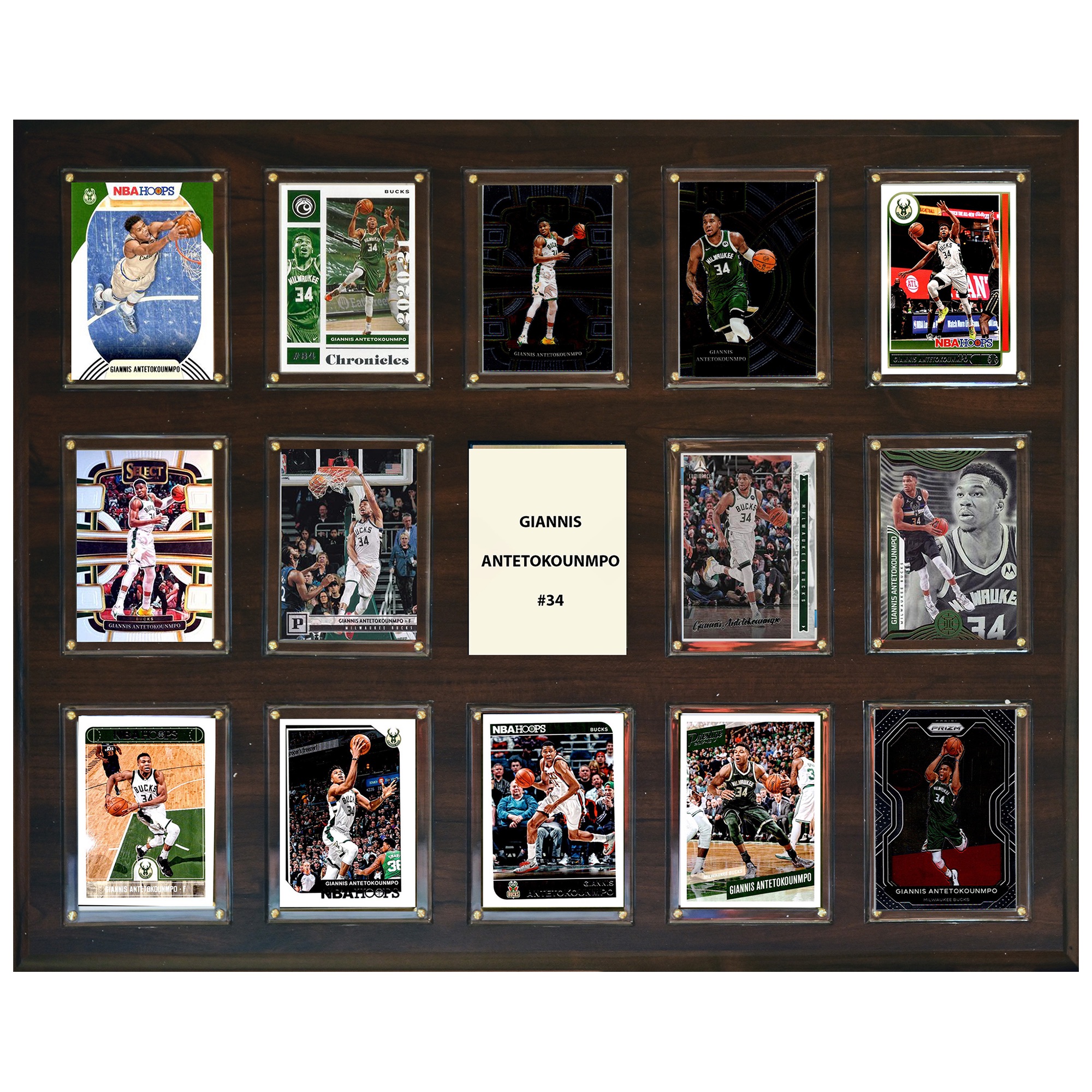 Giannis Antetokounmpo Milwaukee Bucks 12" x 15" Trading Card Plaque